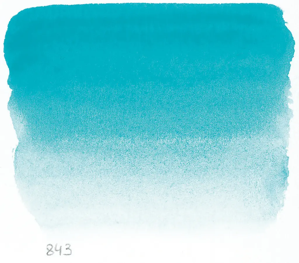 Акварельна фарба Sennelier, полукювета, S4, Бірюзово-зелений (Turquoise Green) - фото 2