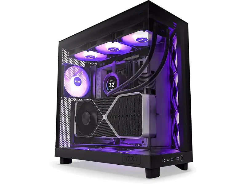 Корпус NZXT H6 FLOW RGB ALL Black (CC-H61FB-R1) - фото 5