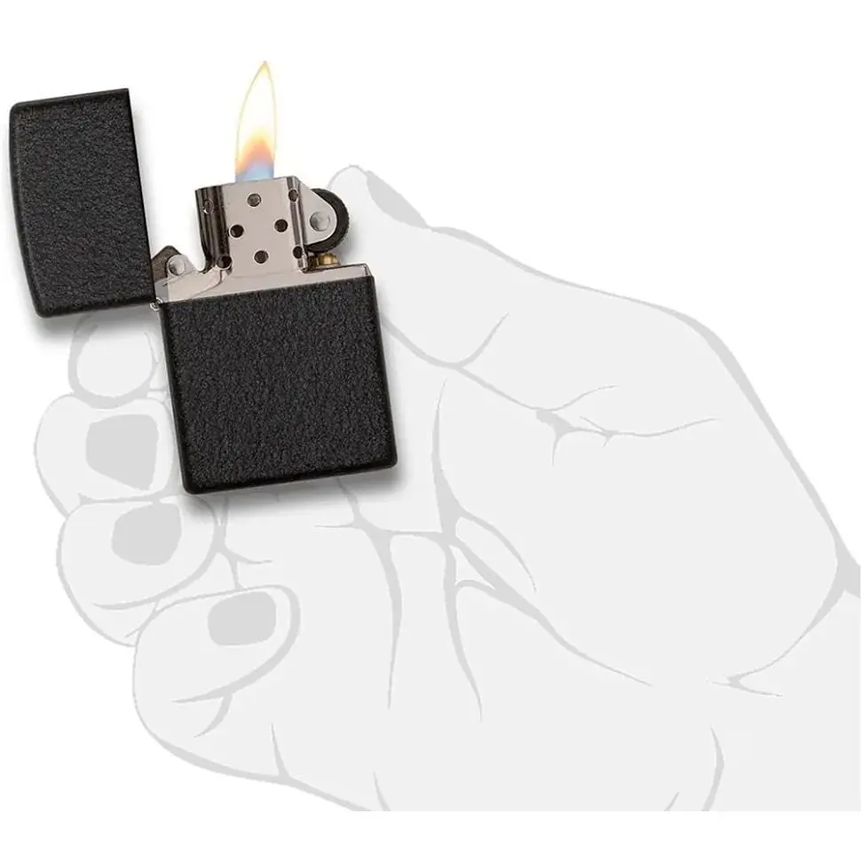 Зажигалка Zippo 236 Blk Crackle Ltr Tactical Pouch OD Green GS - фото 4