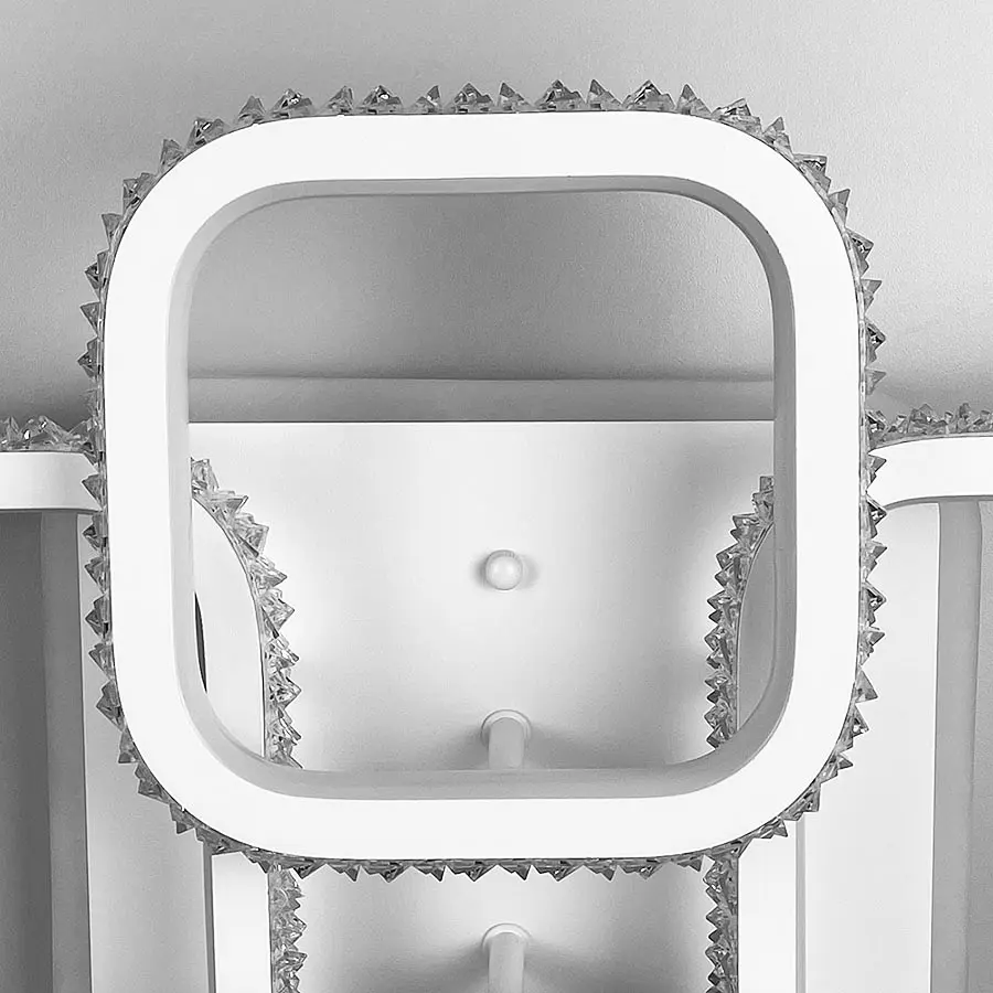 Светодиодная LED люстра с подсветкой RGB в белом корпусе | Ст. A 77074/2+2 RGB WT | Line F - фото 5