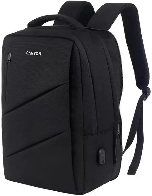 Рюкзак для ноутбука Canyon 15.6" BPE-5 Urban, USB, 12-18L, Black (CNS-BPE5B1) - фото 2