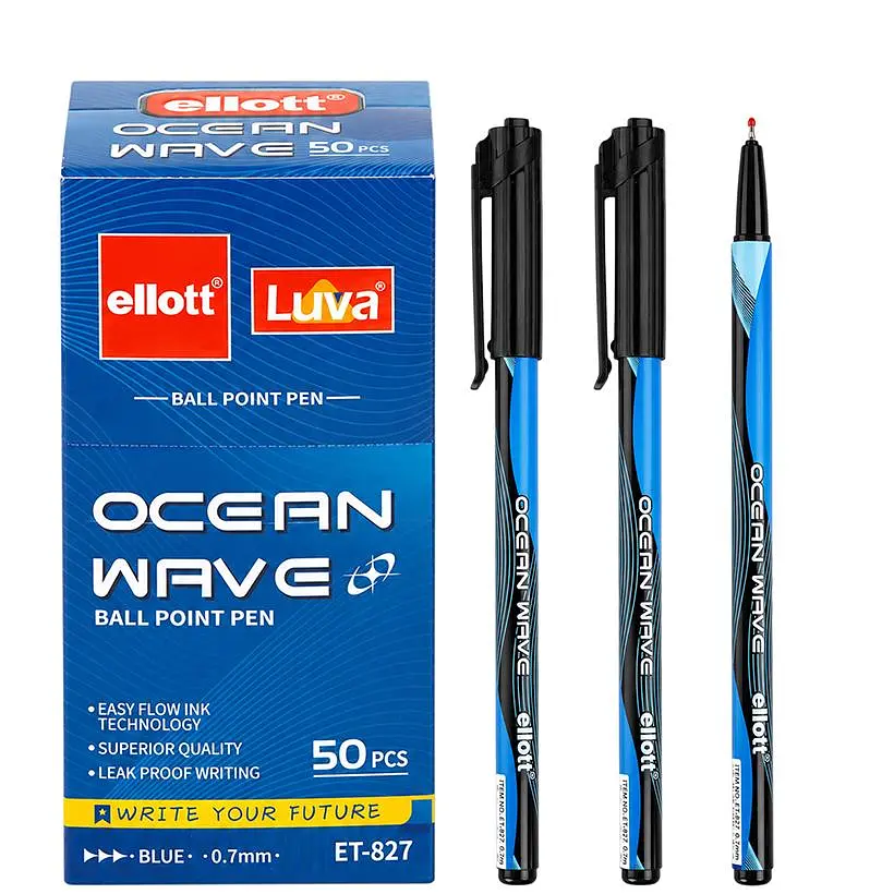 Кулькова ручка Ellott Ocean Wave ET-827-50 синя, 50 шт.