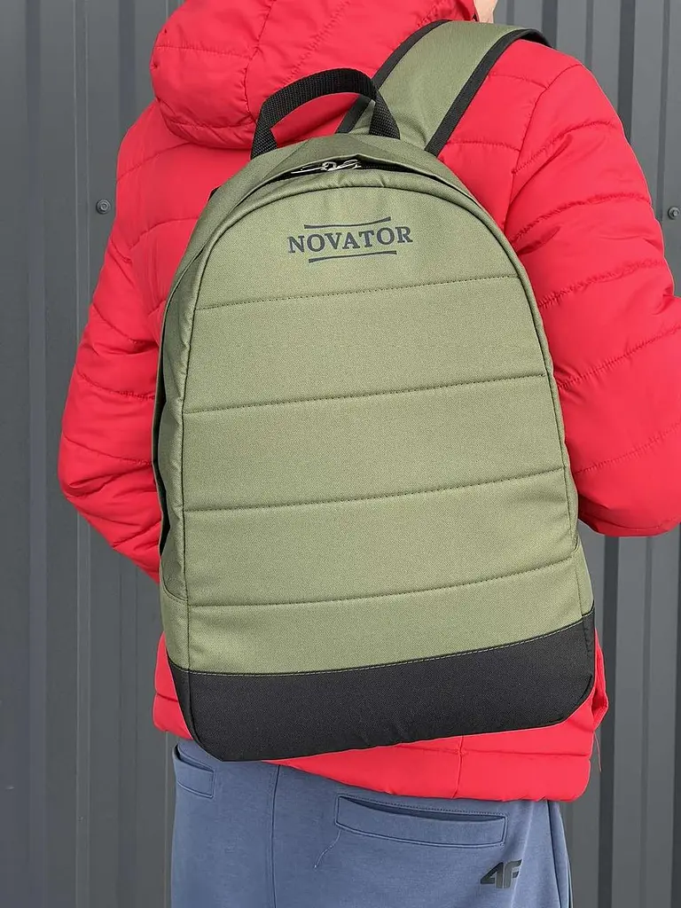 Рюкзак туристичний зелено-чорний Novator BL-2171 - фото 5