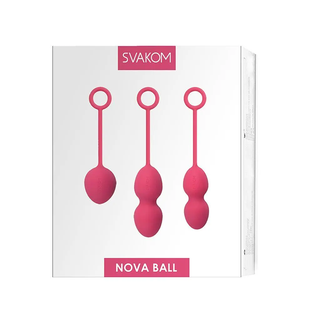 Набір вагінальних кульок зі зміщеним центром ваги Svakom Nova Plum Red - фото 6