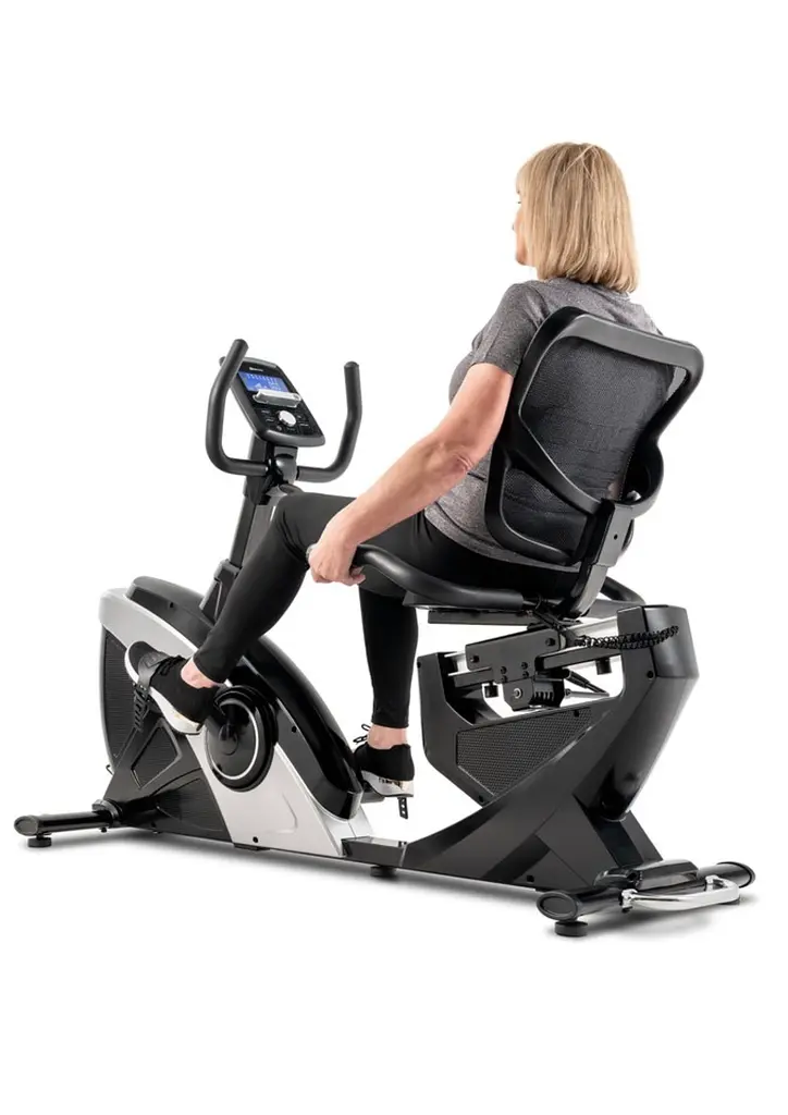 Горизонтальний велотренажер Hop-Sport HS-070L Helix сріблястий iConsole+ - фото 4