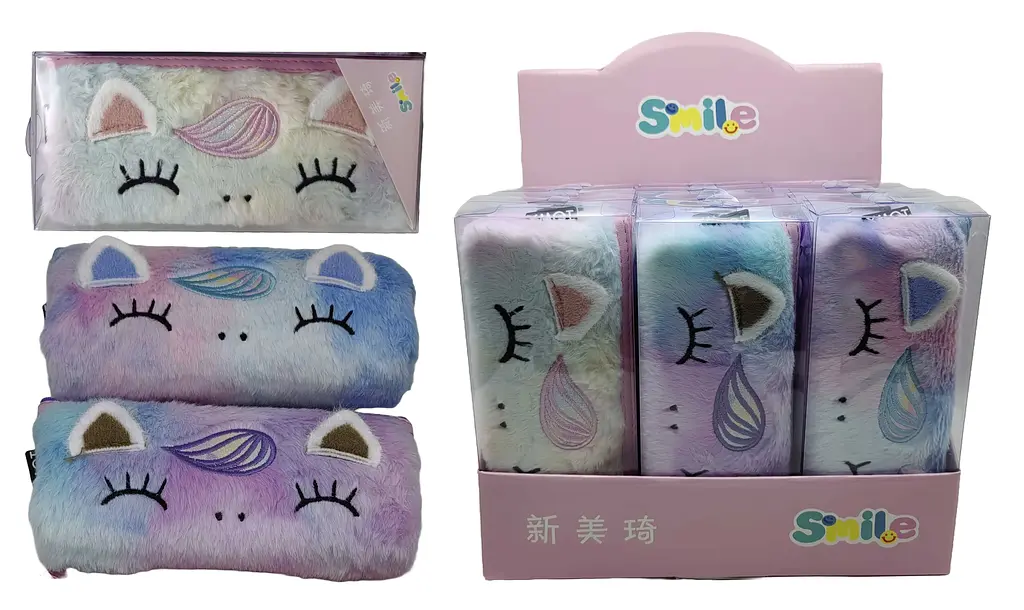 Пенал-косметичка хутряний Мордочка Єдинорога, Н-384 (В асортименті) - фото 3