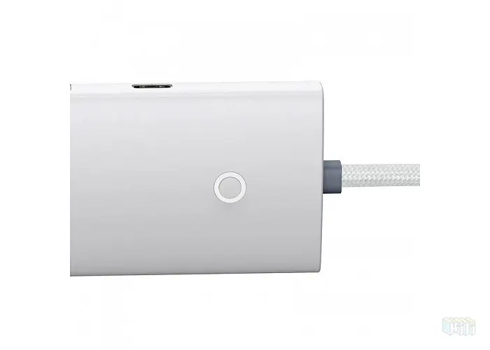 Хаб Baseus Lite Series 4-Port Type-C HUB Adapter Type-C to USB 3.0*4 25cm WKQX030302 White - фото 3