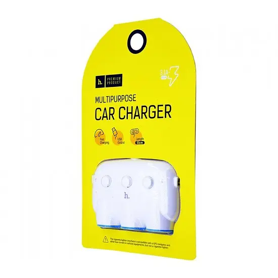АЗП Hoco C1 Three in one Car charger White - фото 3