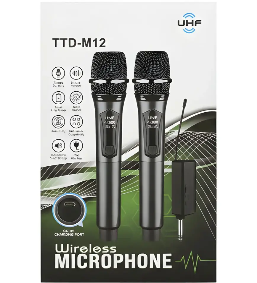 Бездротові мікрофони UHF TTD-M12 ∙ Караоке-система UHF TTD-M12 на два мікрофони - фото 6