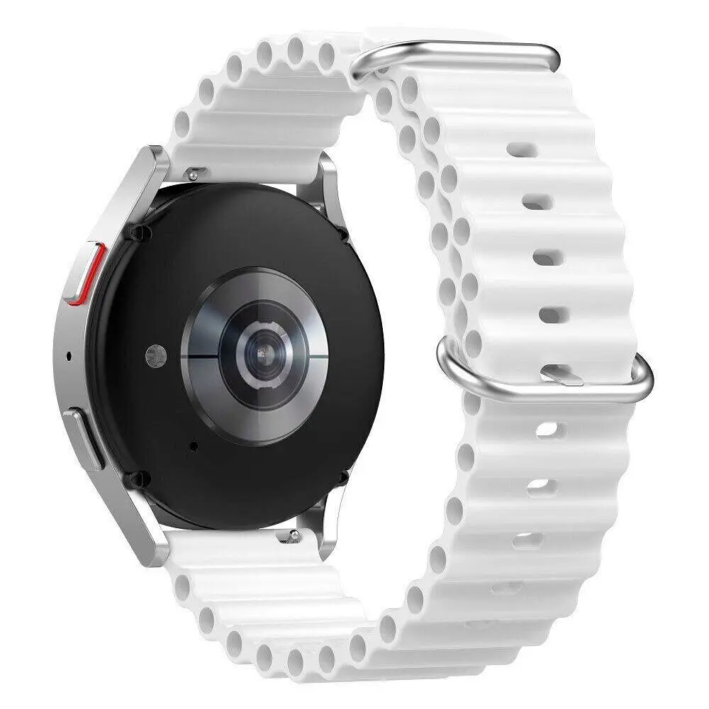 Універсальний ремінець для смарт-годинників Ocean Band 20mm White [84194] - фото 5