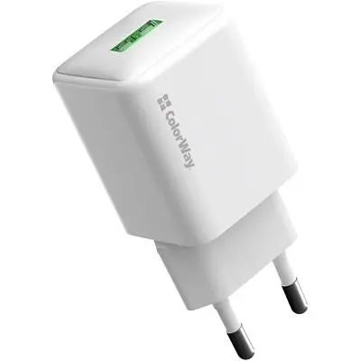 Зарядний пристрій ColorWay USB QC3.0 18W white (CW-CHS063Q-WT) - фото 3