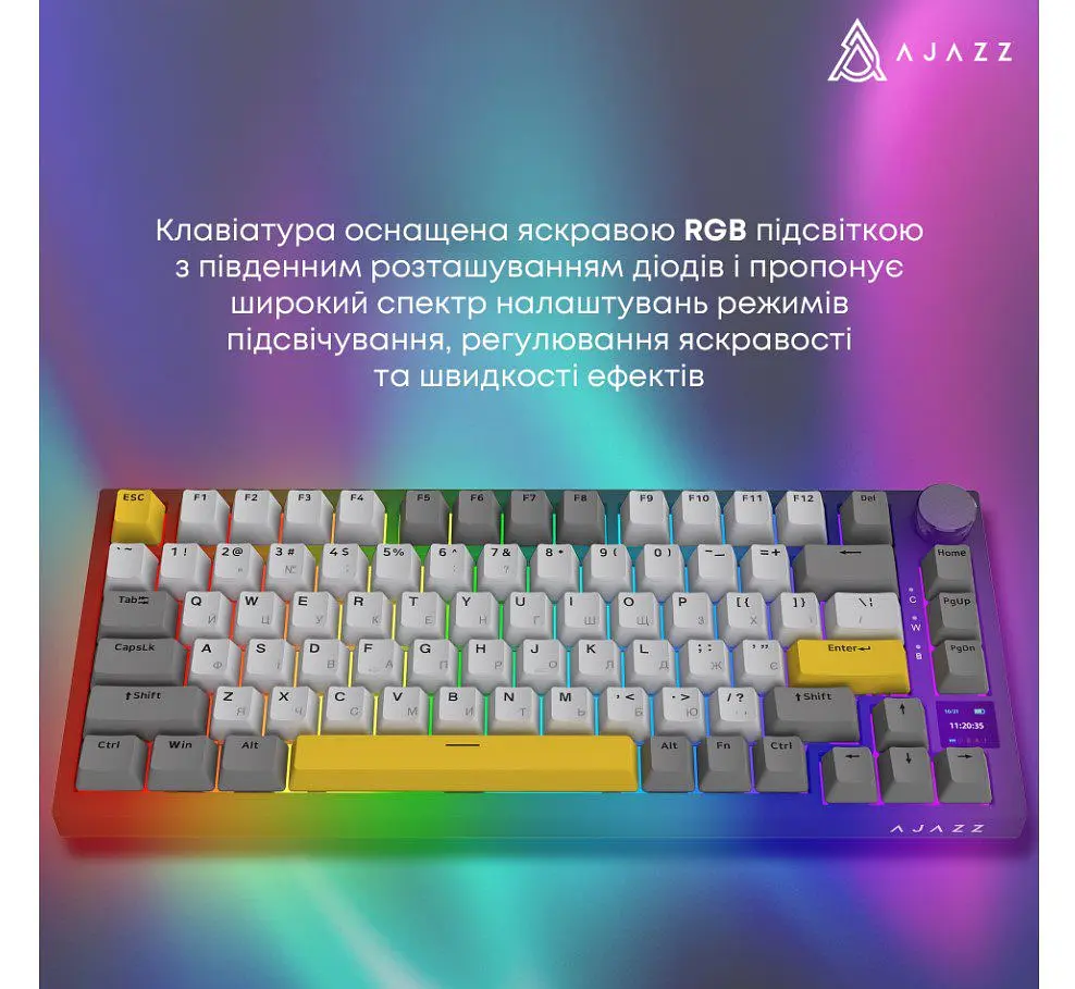 Клавиатура игровая механическая беспроводная Ajazz AK-820B PRO Black RGB Gift Switch Hot-Swap - фото 16