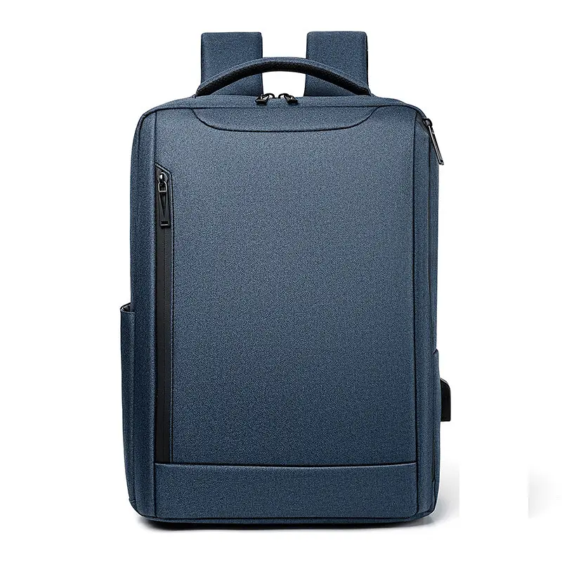 Рюкзак міський з кишенею для ноутбука Oumantu 2106-1 15,6 USB-порт Blue (IBN045Z) - фото 2