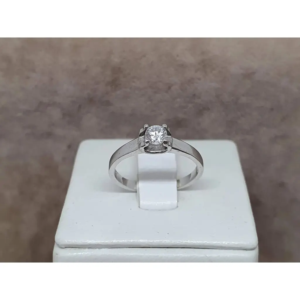 Срібне кільце Агні ГАЛА з фіанітом. 1108/1Р-CZ 16,5 - фото 4