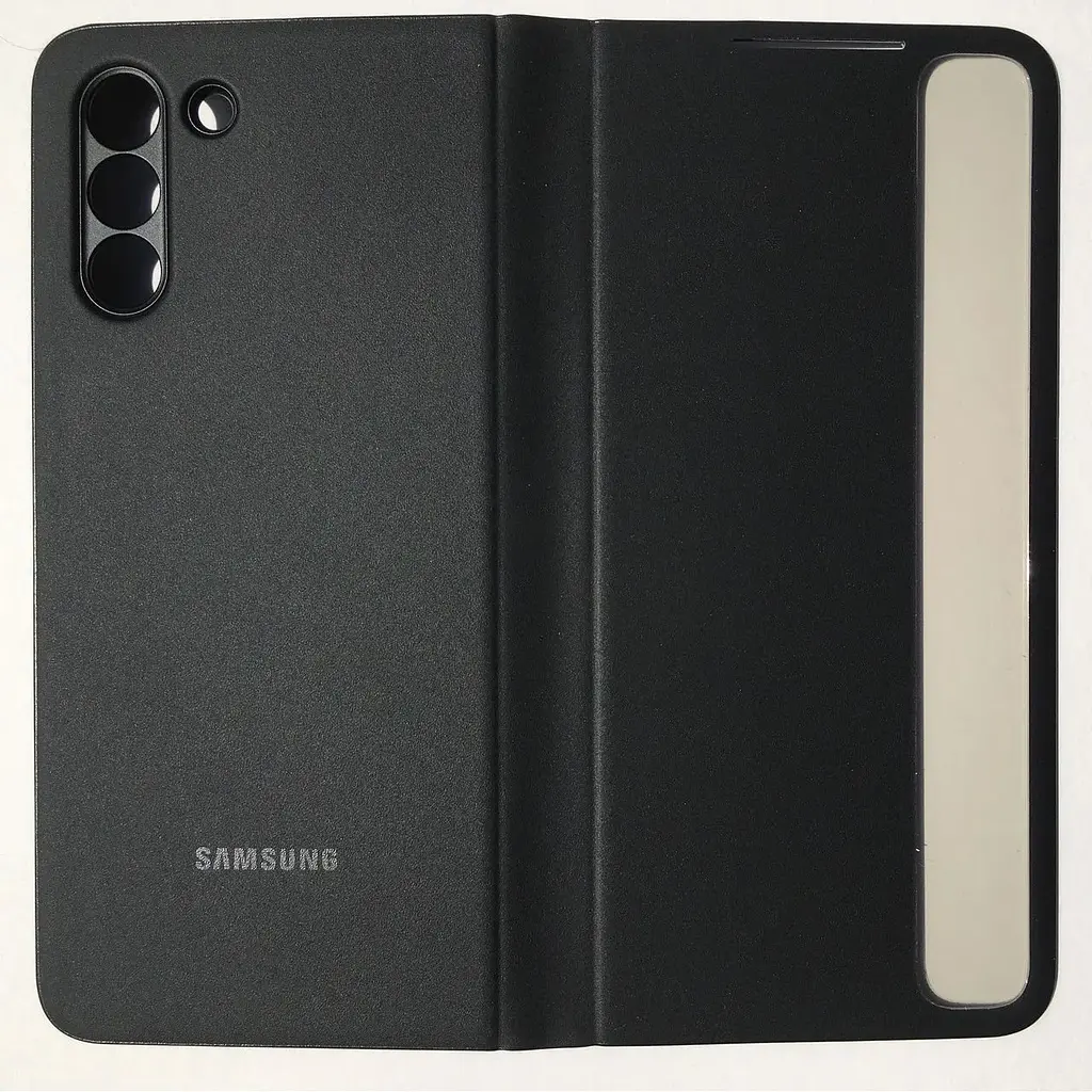 Оригинальный чехол-книжка Samsung для Galaxy S21 Black S-View Clear View Cover Smart EF-ZG991CBEGRU - фото 9