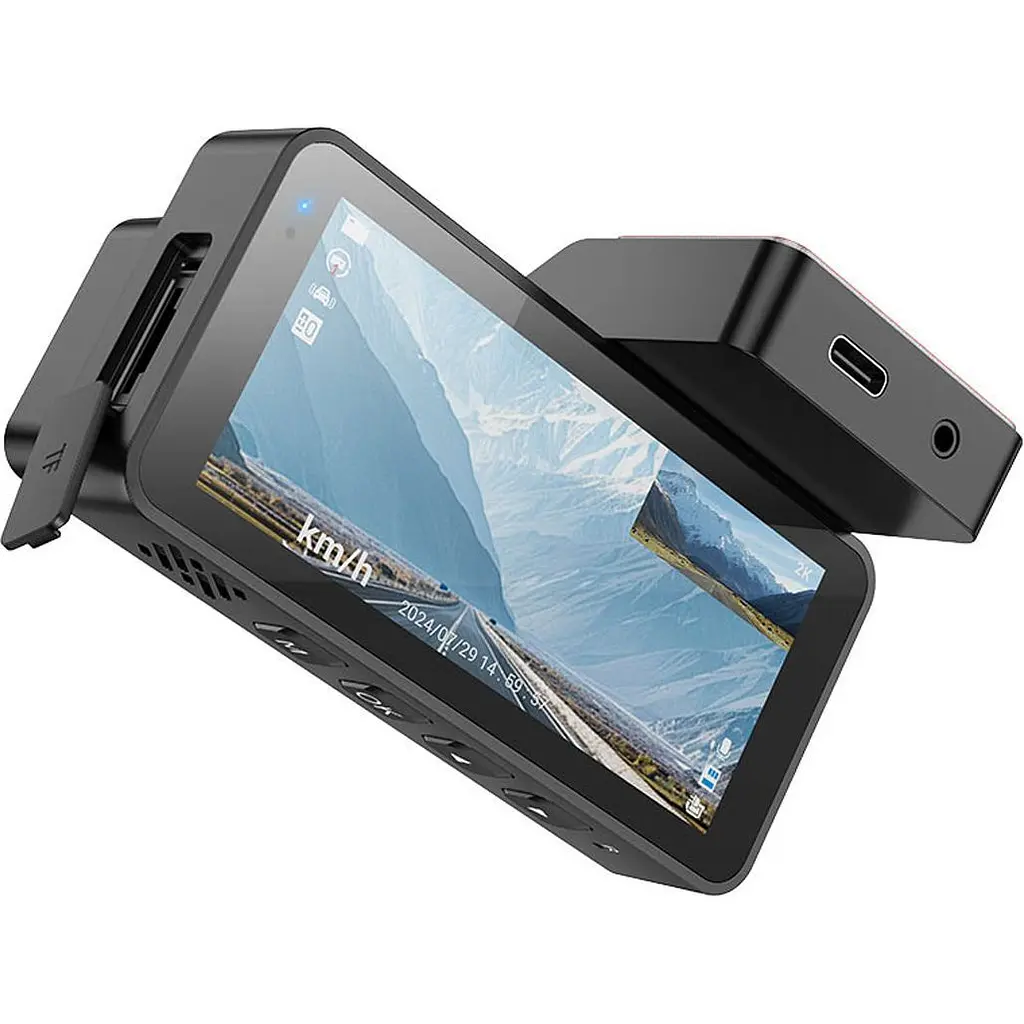 Автомобільний відеореєстратор Hoco DV12 with rear camera Silvery Gray (640176) - фото 5