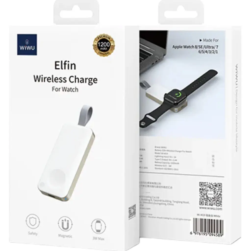 Бездротовий зарядний пристрій Wiwu Wi-M19 для Apple Watch White [104013] - фото 4