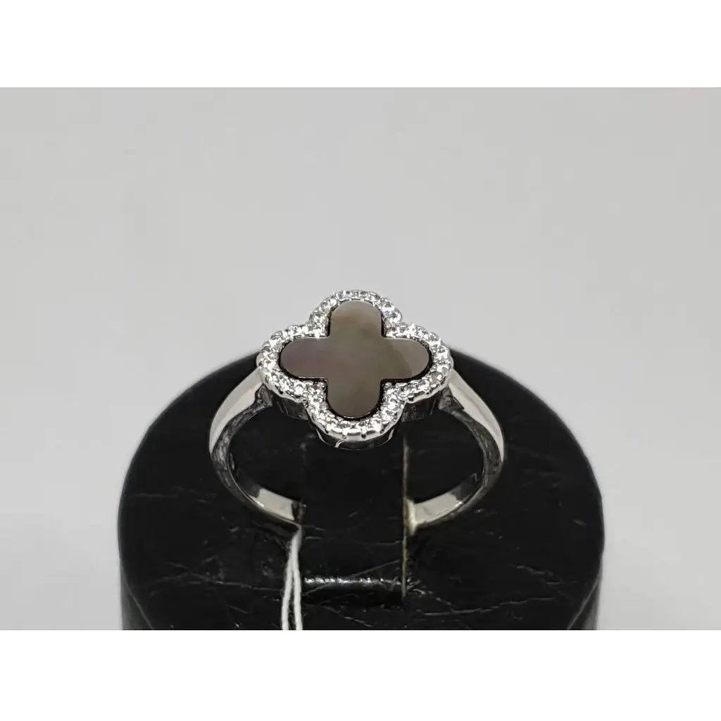 Срібне кільце Діама Конюшина з перламутром. 12111487034Ч 19,5 - фото 3