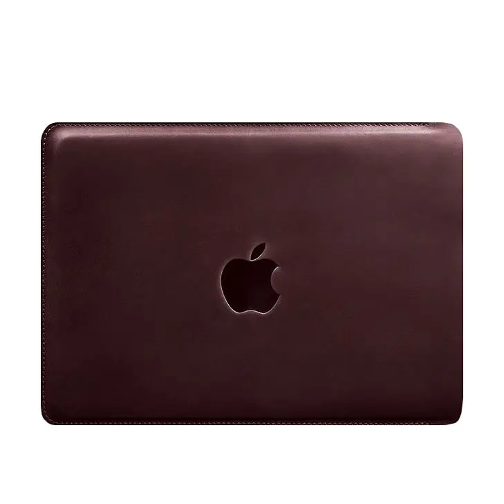 Шкіряний чохол BlankNote для MacBook 13 дюйм Бордовий Crazy Horse - фото 6