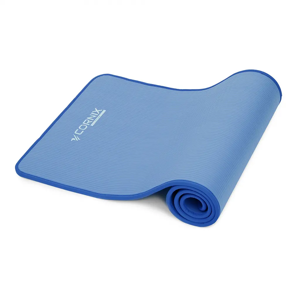 Килимок спортивний Cornix NBR 183 x 61 x 1 см для йоги та фітнесу XR-0096 Blue/Blue - фото 2