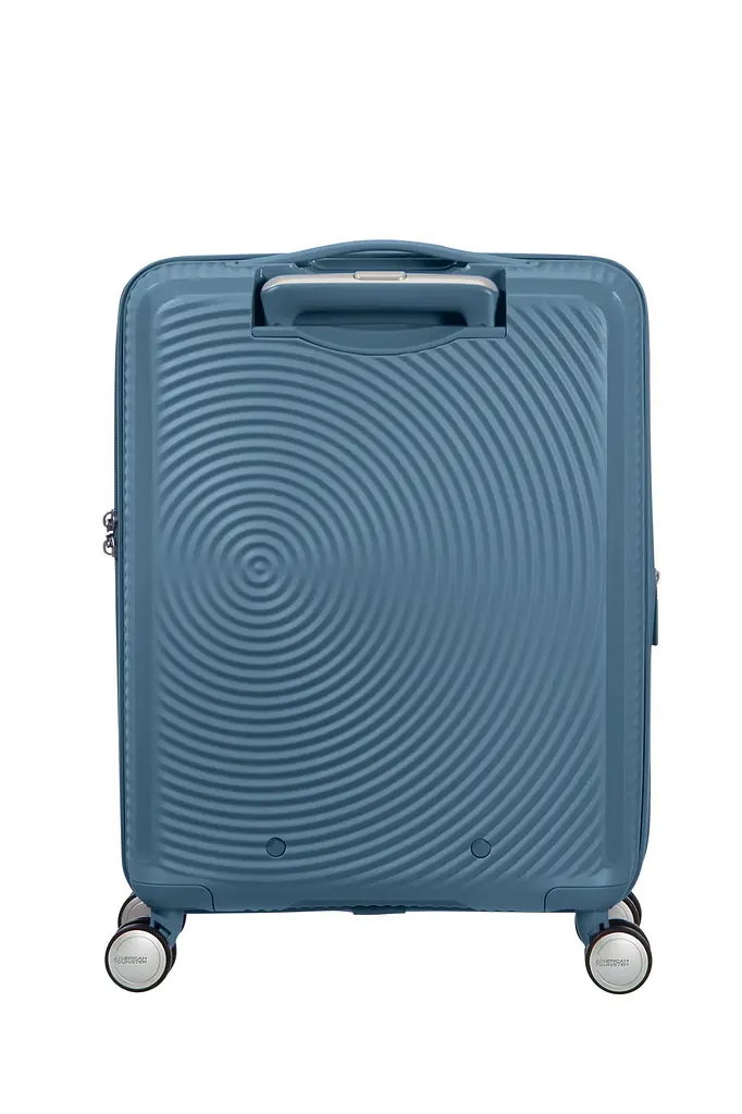 American Tourister Валіза American Tourister, Soundbox, поліпропілен, мала, 55см, 35.5/41л, TSA, 4 колеса, EXP, сіро-синій - фото 3