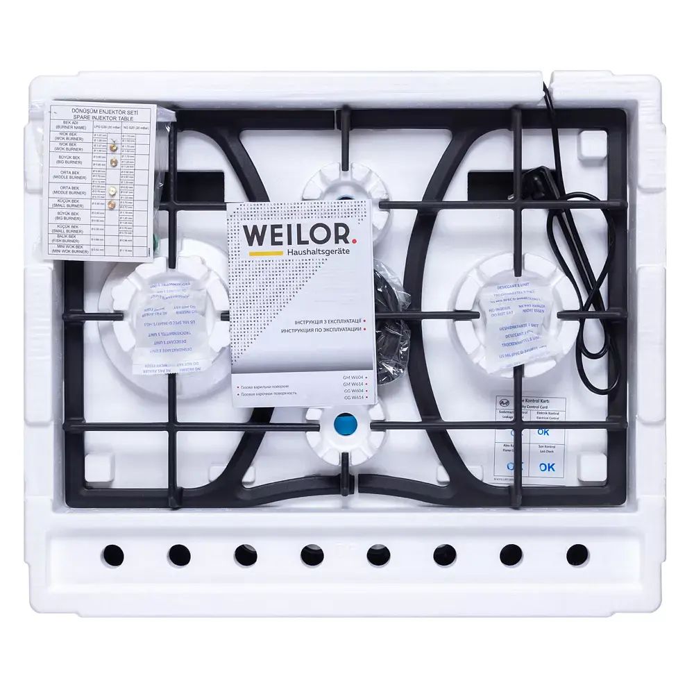 Поверхность газовая на металле Weilor GM W 614 BL - фото 11
