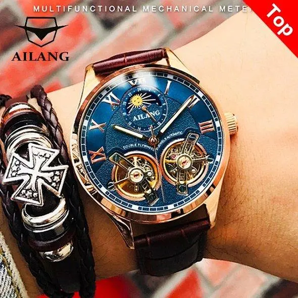 Чоловічий наручний годинник Ailang FlyWheel - фото 9
