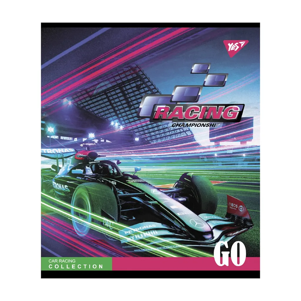 Зошит Yes А5 Racing championship 96 аркушів лінія (766906), в асортименті - фото 4