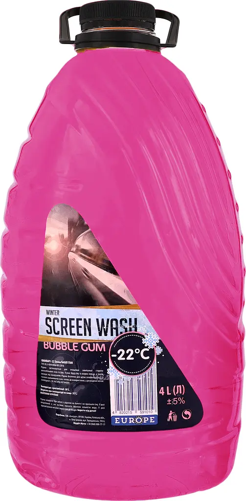 Омивач для скла Europe, зимовий, -22ºC, Bubble Gum, 4 л - фото 3