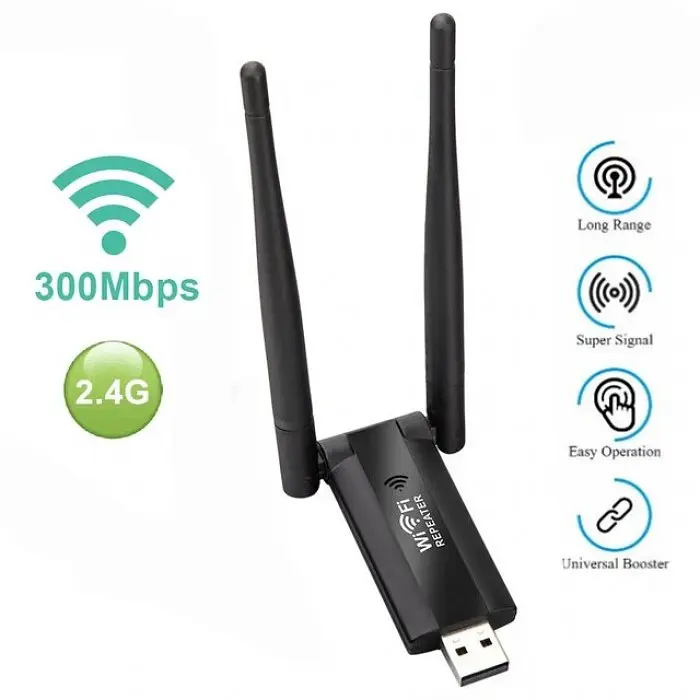 USB-транслятор підсилювач WiFi сигналу на 2 антени - фото 3