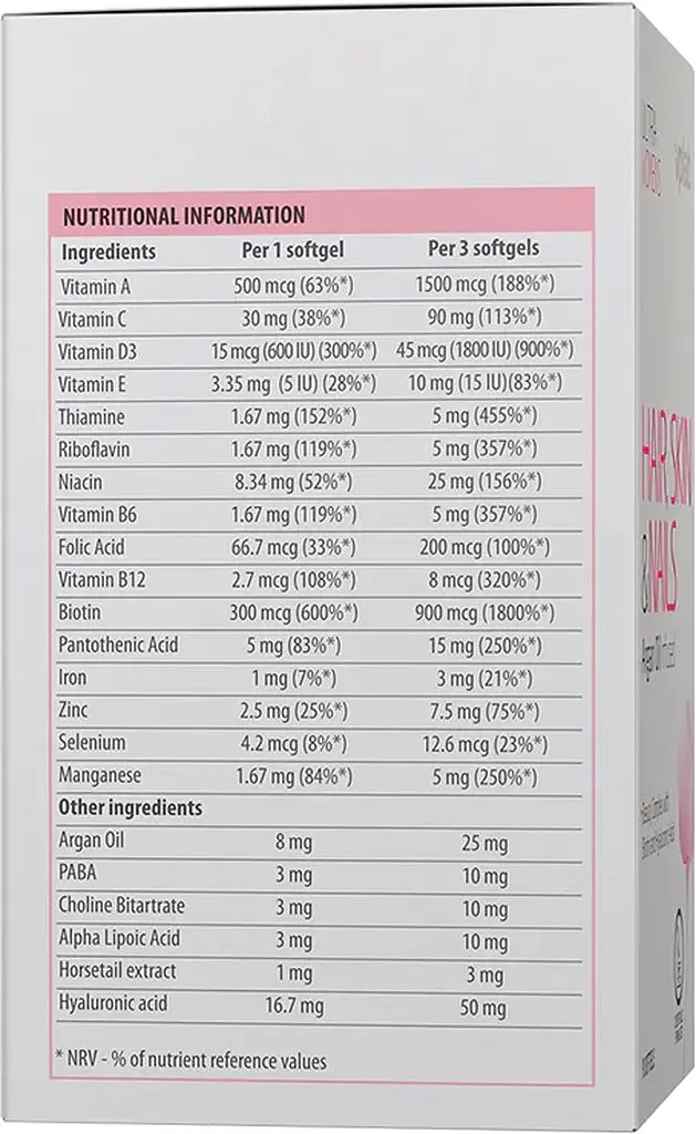 Вітаміни та мінерали VPLab Ultra Women's Hair, Skin & Nails, 90 капсул для жінок - фото 3