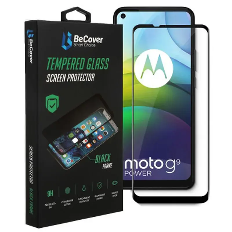 Скло захисне BeCover Motorola Moto G9 Power Black (706085) - фото 3