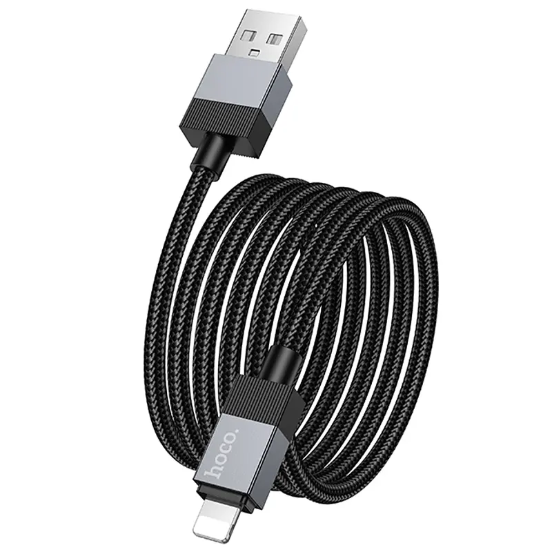 Дата кабель Hoco X110 Honorific USB to Lightning 2.4A 1 м Black - фото 4