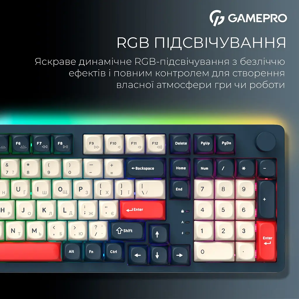 Клавиатура GamePro Asgard Drakkar Keychron Super Red Switch Wireless/Bluetooth/USB Blue беспроводная (MK305BL) - фото 20