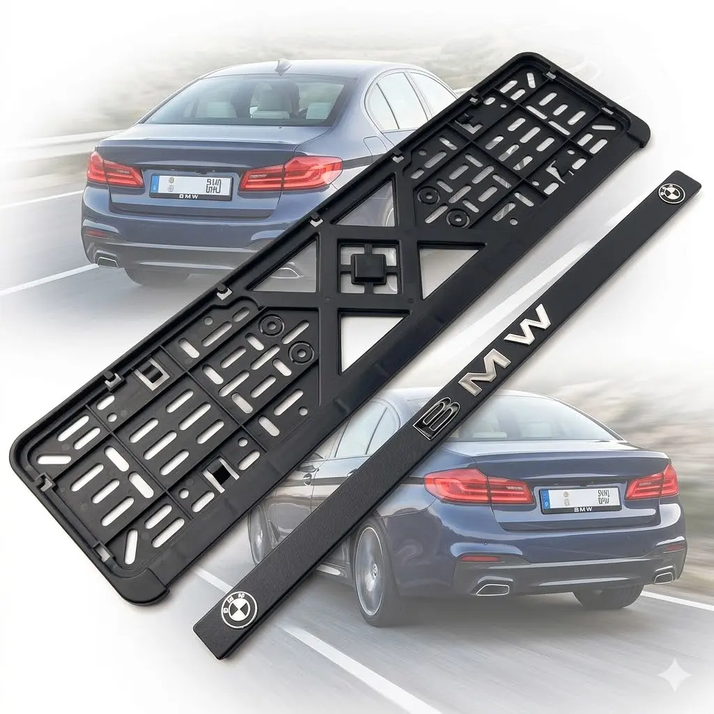 Рамка номера BMW 3D напис хромований / Поліпропілен гнучкий морозостійкий - фото 2