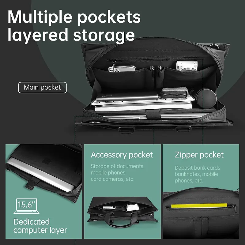 Сумка для ноутбука 15.6" Mark Ryden MR8003 (Черный) - фото 2