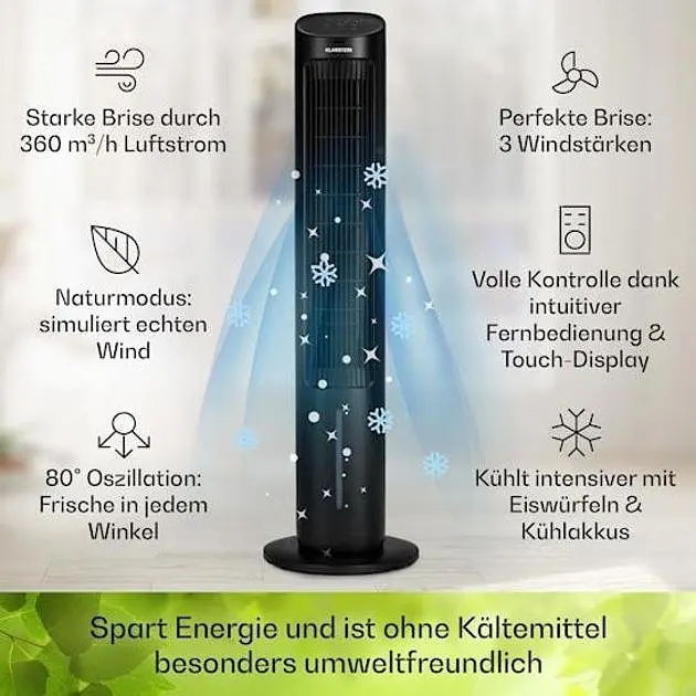 Мобильный кондиционер вентилятор Klarstein Mistral 5 в 1 (10040151) - фото 3