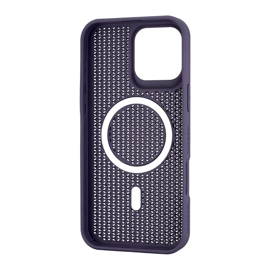 Чохол Silicone Cooling Сase with MagSafe iPhone 16 Pro Max Purple - фото 3