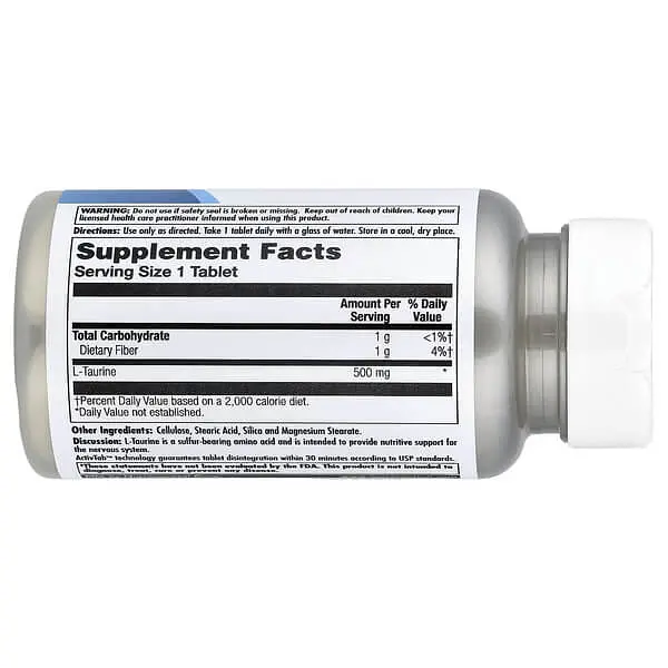 Таурин L-Taurine 500 mg 60 таблеток KAL vit0004870 - фото 2