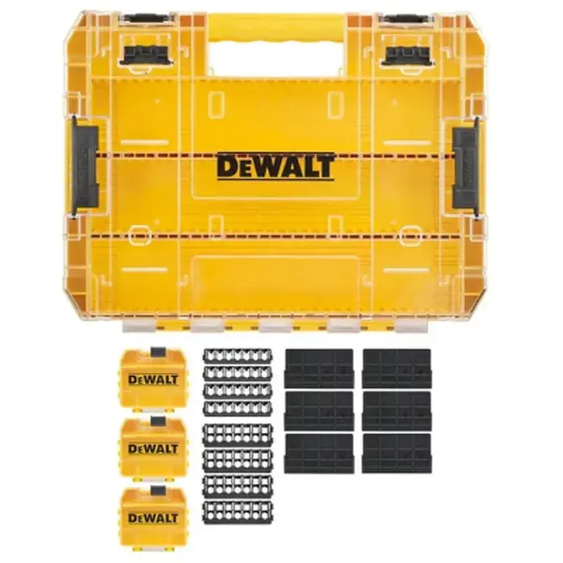 Ящик для інструментів DeWALT для біт системи TSTAK Tough Case L з футляром та касетами 8шт, розділювачі 6шт (DT70804) - фото 3