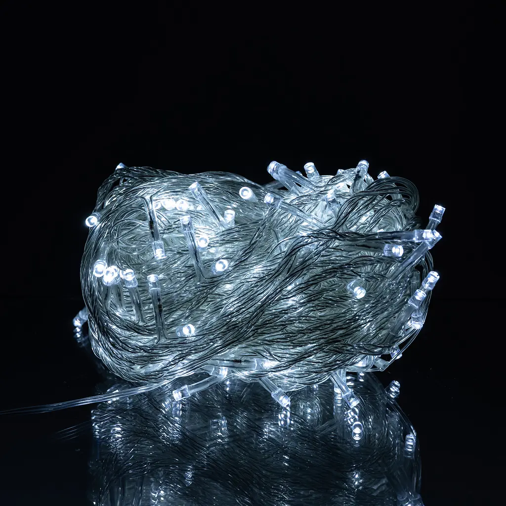Новогодняя гирлянда комнатная нить GarlandoPro 16 м 160 LED белый провод Белый свет W160LED16MWW - фото 2