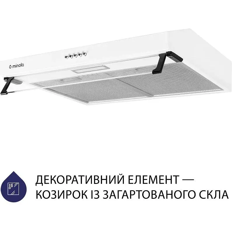 Витяжка пласка Minola HPL 517 WH - фото 3