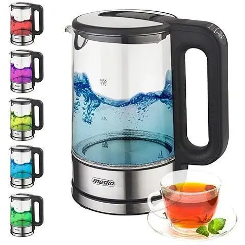 Стеклянный электрический чайник Mesko MS 1301 1.7 л - фото 3