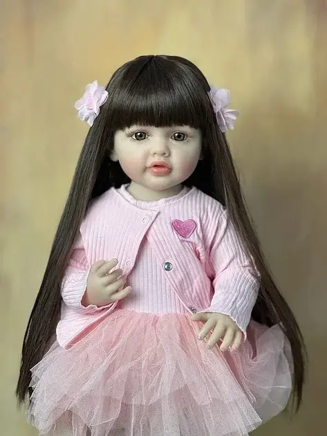 Реалістична Кукла Реборн 55 см повністю вінілова Doll Reborn Baby К0100208.1 - фото 5
