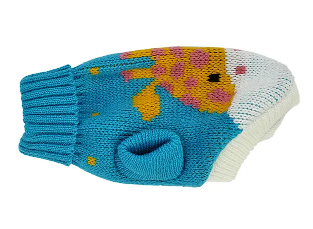 Светр для собак та котів EcoToys Giraffe M жираф A: 25 см B: 28 см C: 18 см 6979 - фото 5
