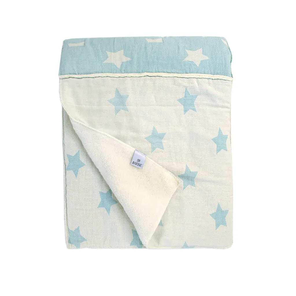 Плед мікроплюш Barine - Star Patchwork throw mint ментоловий 130x170 - фото 2