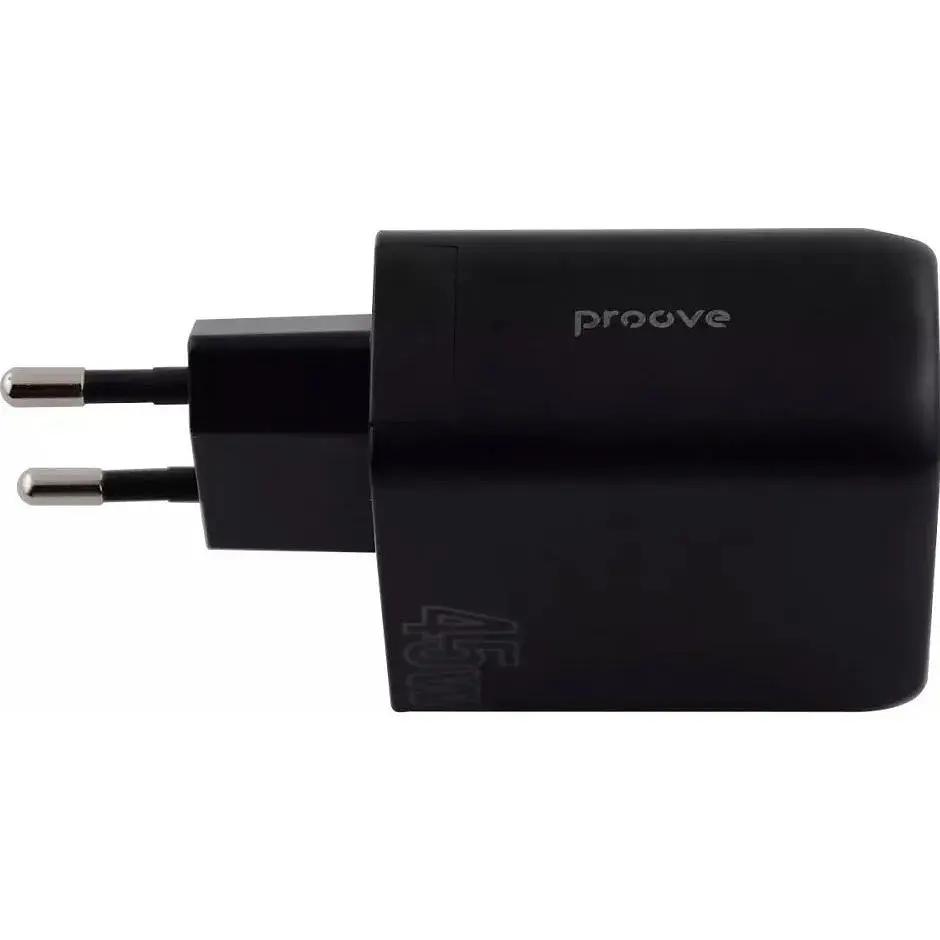 Мережевий зарядний пристрій Proove Silicone Power 45W USB-C/USB-A Black [WCSP45110001] [130270] - фото 2