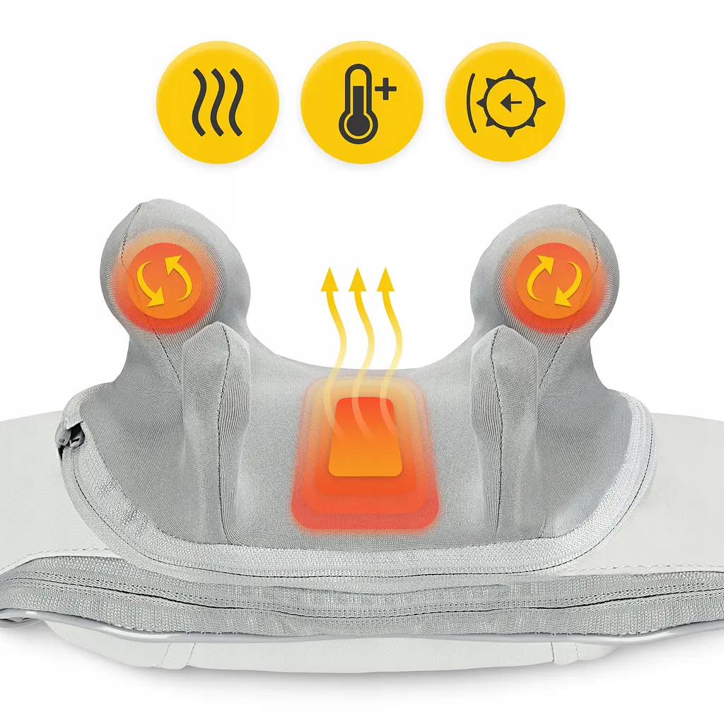 Накидка-масажер 4FIZJO Shiatsu Evo+ для шиї та спини, акумуляторний Grey (P-5905973404150) - фото 3