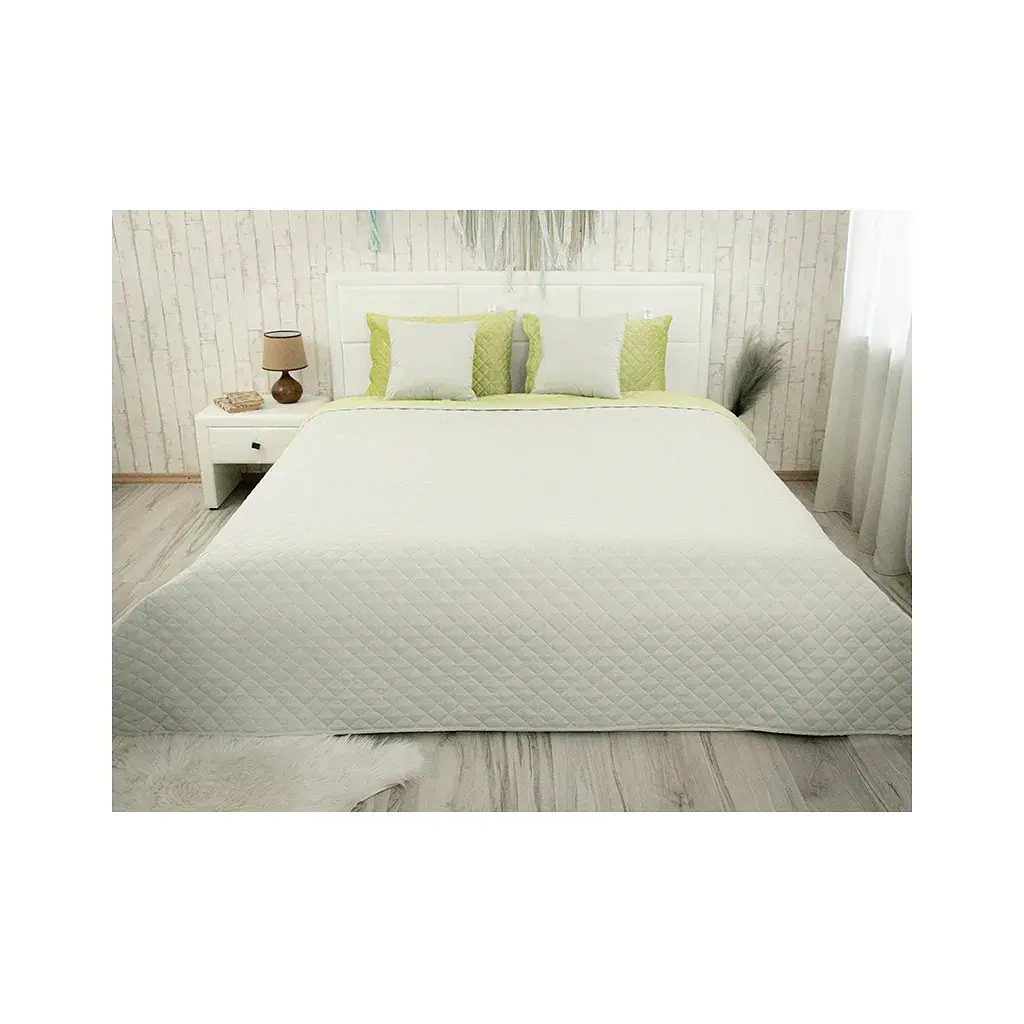 Покривало Руно Olive Green ромб велюр 150х220 (360.55_Olive Green ромб) - фото 2
