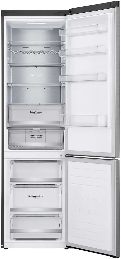Холодильник із нижньою морозильною камерою LG GW-B509SMUM платиново-сірий (GW-B509SMUM) - фото 2